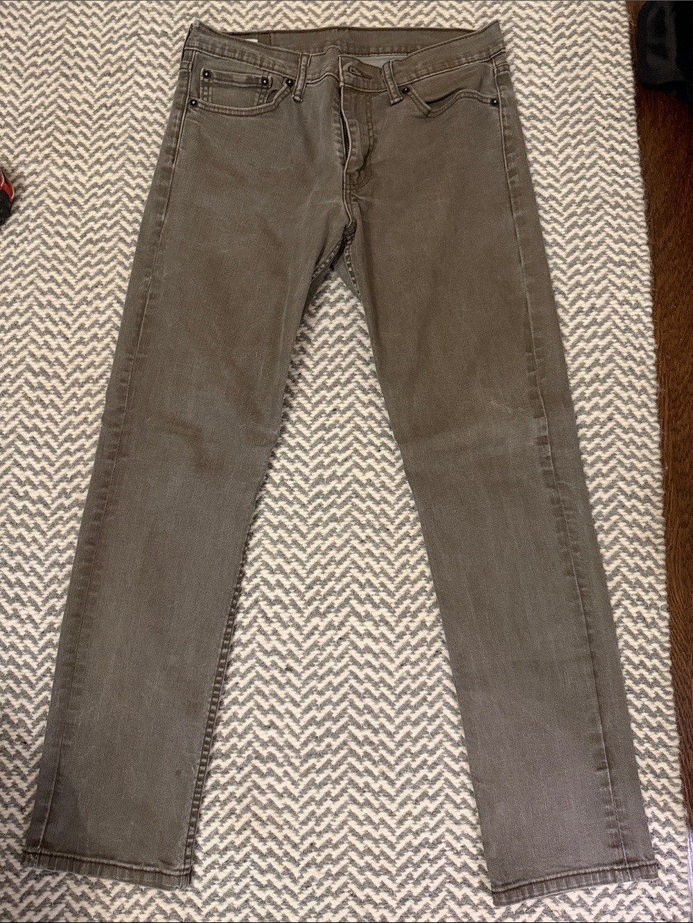 Levi 511 Men's Slim Straight Jeans - Olive Green / Brown